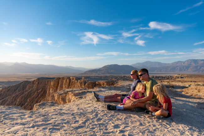 Západ slunce - Fonts Point, Anza Borrego SP, Kalifornie