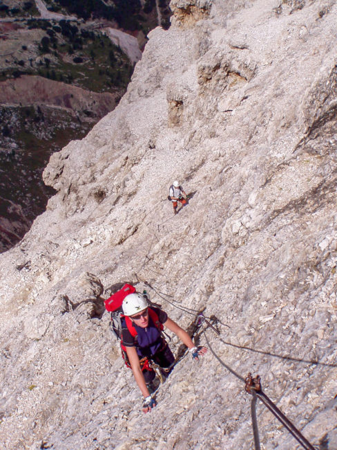 Ferrata Giovani Lipella v Dolomitech