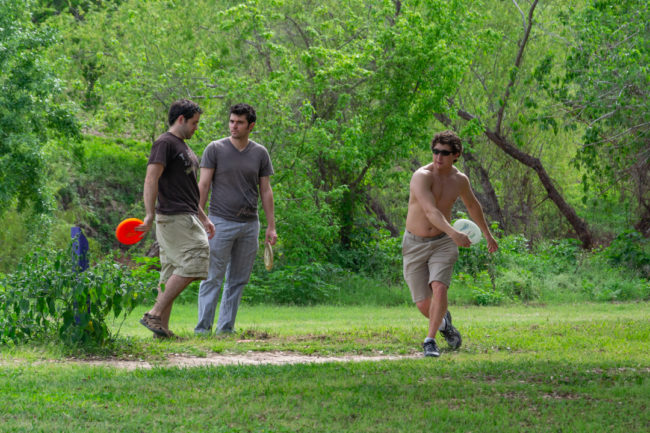 Disc golf v Buffalo Bayou parku