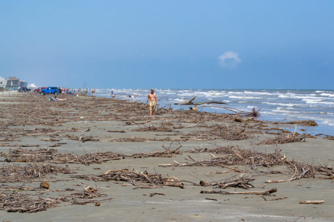 Galveston Island - pláž s naplaveným bordelem