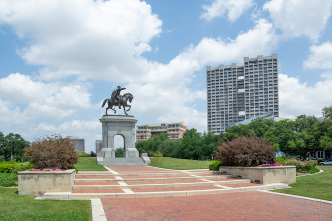 Sam Houston na koni - Hermann Park