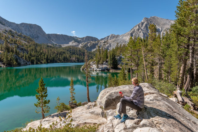 Ranní pohoda u jezera Valentine Lake