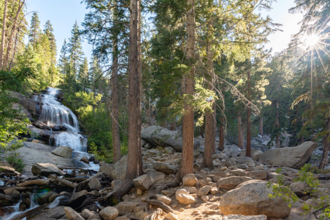 Vodopád u Whitney Portal