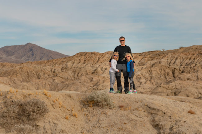 Rodina - badlands v Anza Borrego