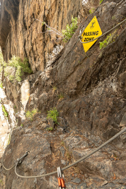 Předjížděcí zóna - via ferrata Ouray