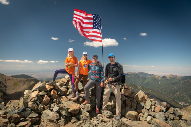 Na vrcholu Wheeler Peak s dětma